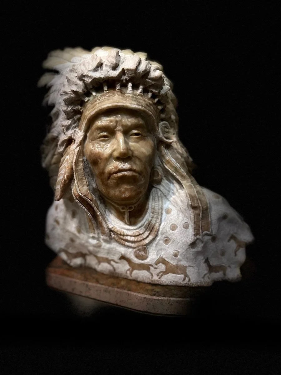We are excited to have three new works by Alvin Marshall. ⁠
Horse Whisperer | 14h x 13w x 7d | Alabaster⁠
I Dream That I Can Fly | 9h x 14w x 5d | Alabaster⁠
Moonlight Runner | 7h x 11w x 5d | Alabaster⁠
Come see the remarkable detail Alvin Marshall 