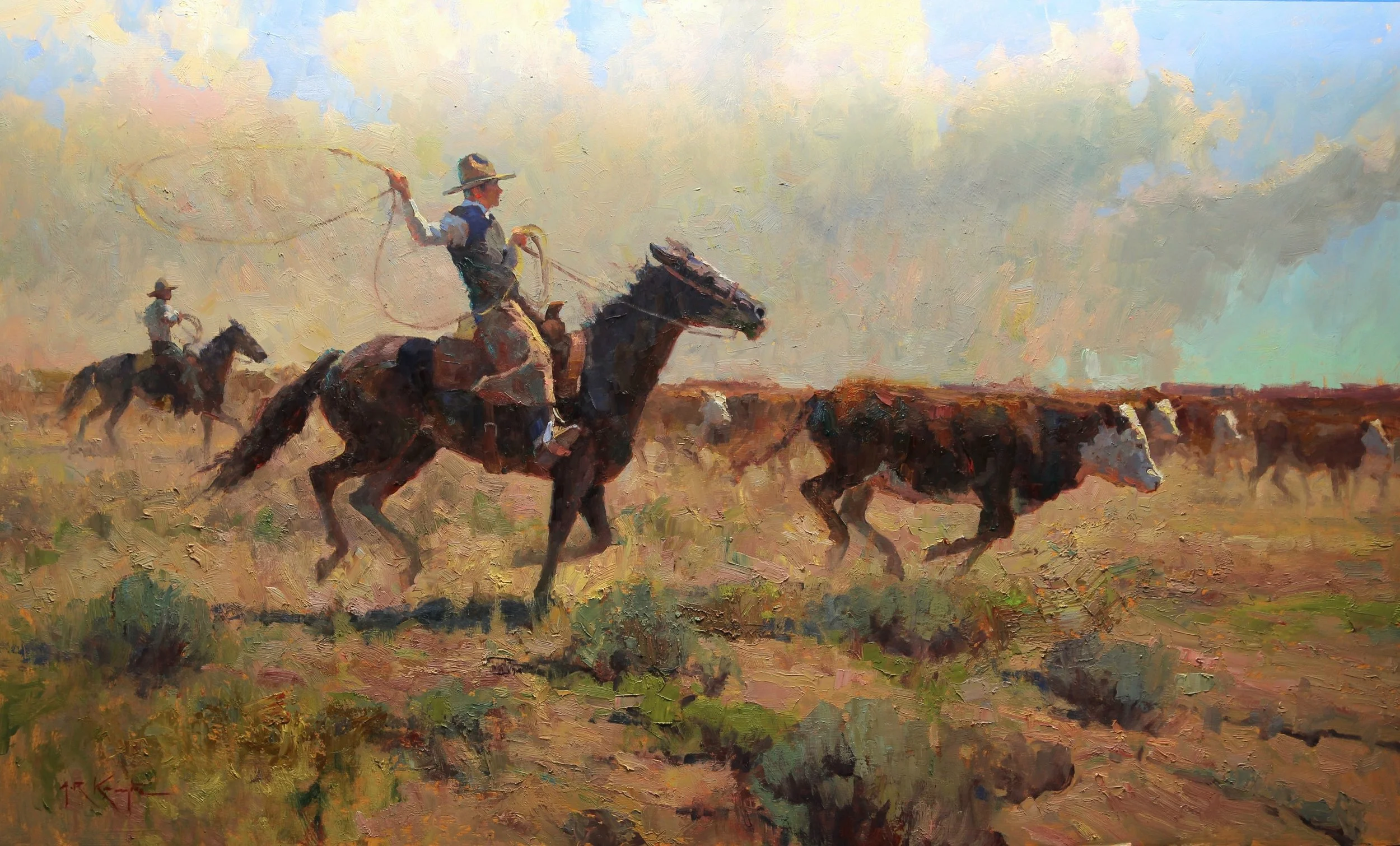 New Arrival | The Outlier by Rick Kennington⁠
⁠
There&rsquo;s something about a painting that captures the spirit of the West.⁠
⁠
We&rsquo;re excited to welcome The Outlier, a new oil painting by Rick Kennington, to Santa Fe Trails Fine Art. Kenningt