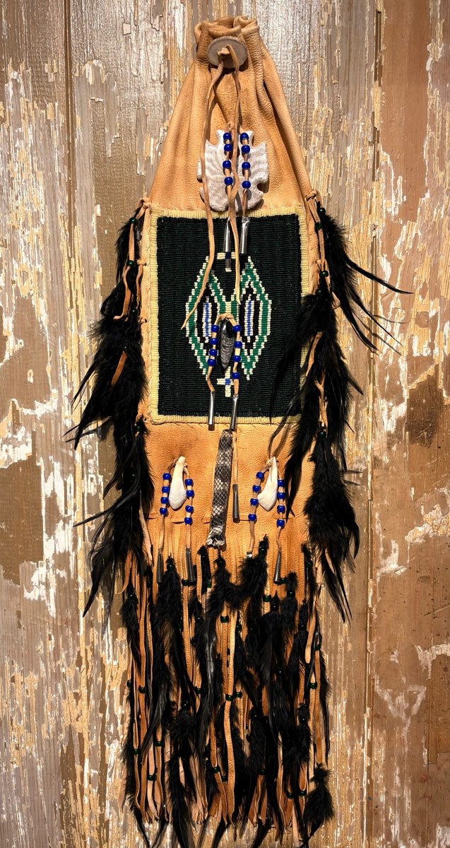 Pipe Bag With Snake Skin