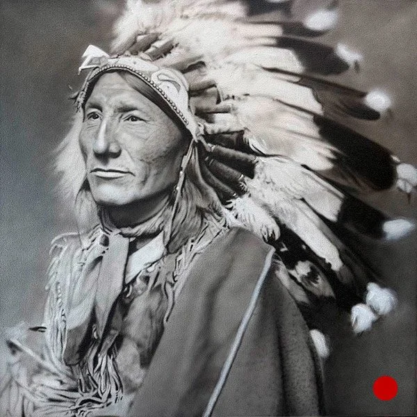 SOLD - Chief Whirling Horse Of The Oglala Lakota Sioux Tribe