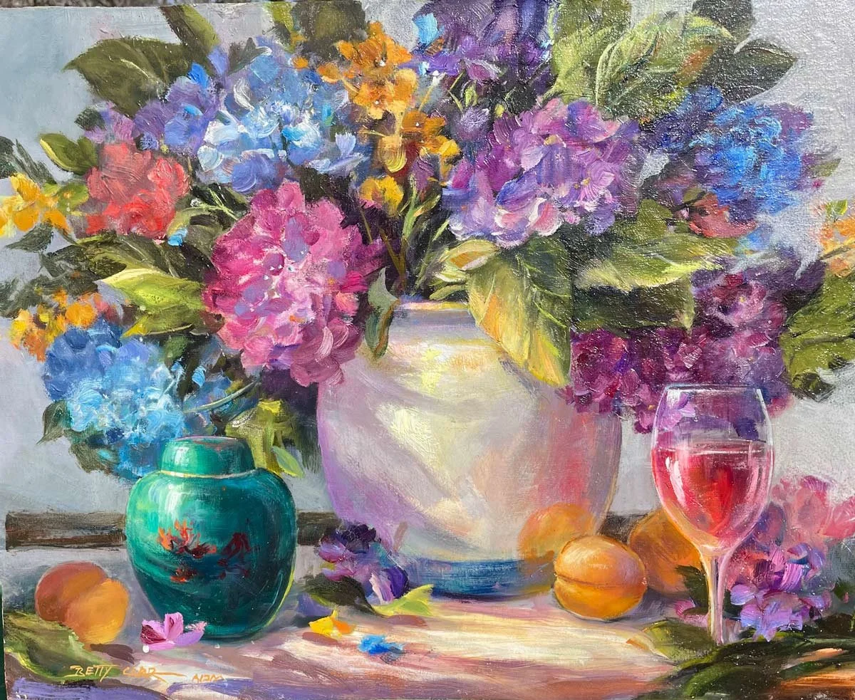 Hydrangeas In Evening Light