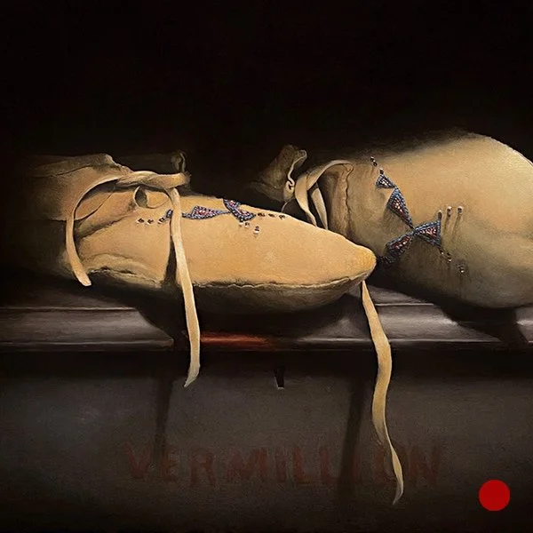 SOLD - Moccasins On A Vermilion Box