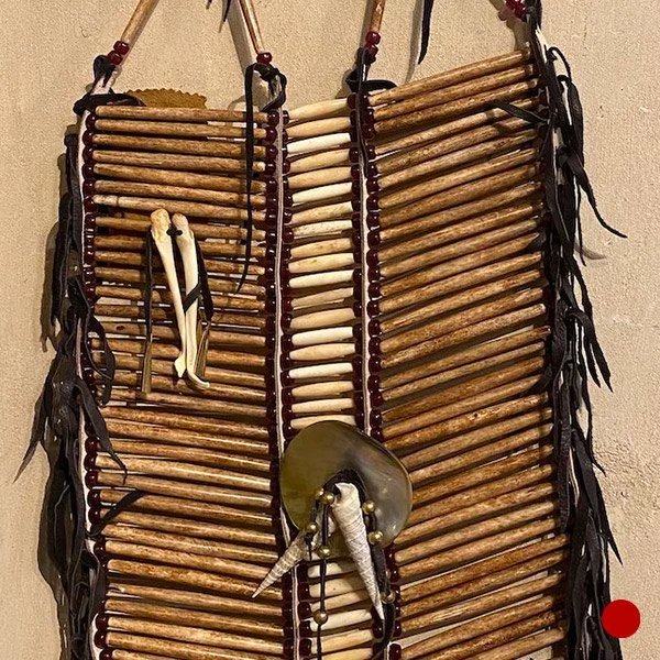 SOLD - Native American Breast Plate With Brown Pouch