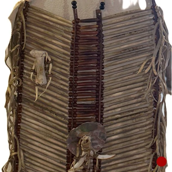 SOLD - Breast Plate With Brown Beads