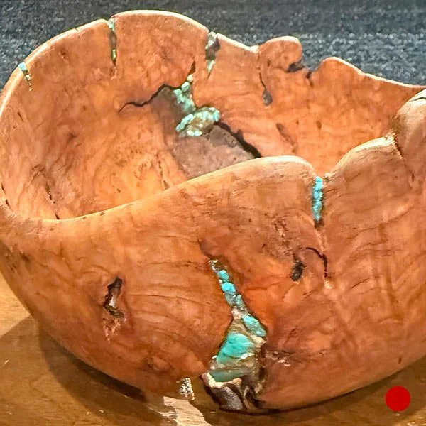 SOLD - Cherry and Turquoise Bowl