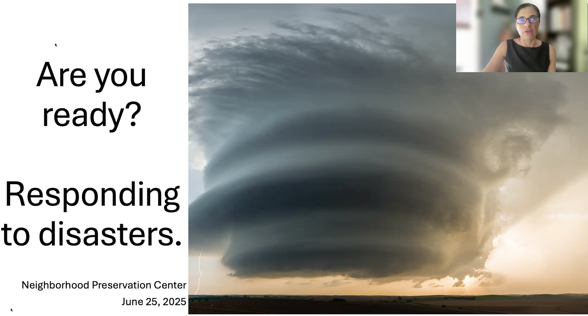 Disaster Planning: lessons from the field