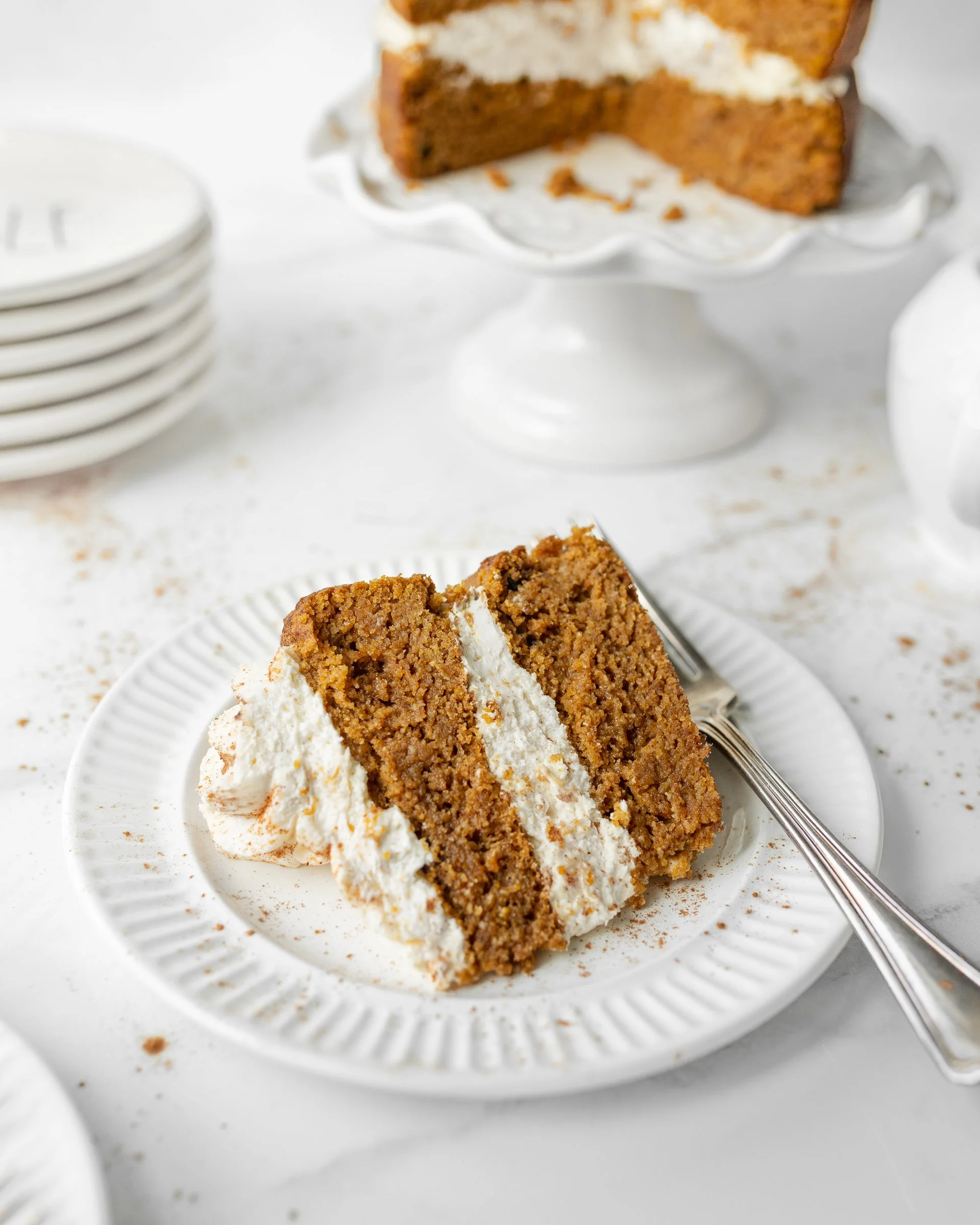 GF Pumpkin Spiced Cake with Cream Cheese Frosting — Strawberry Cream