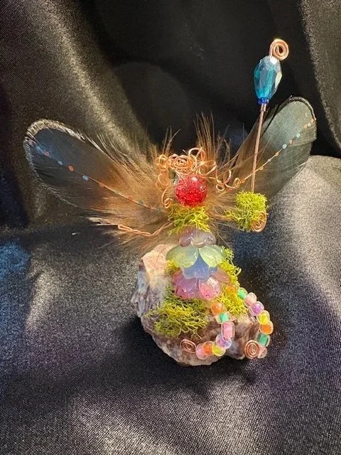 Wire Wrapping Class to create a Tiny Fairy sitting on a stone