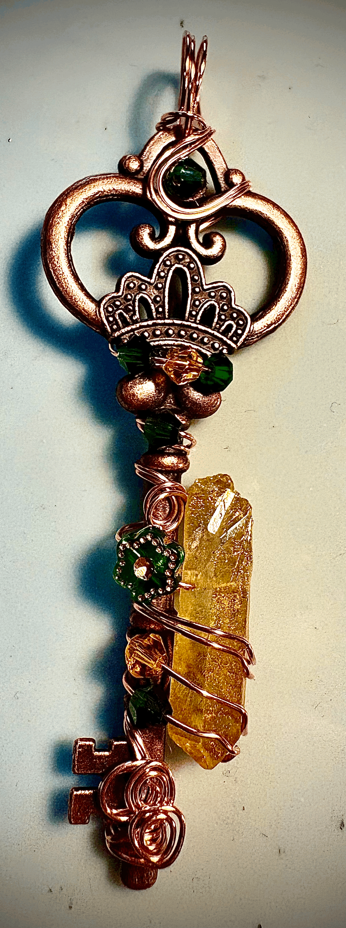 Wire Wrap Class to Create a Skeleton Key and Small Stone Necklaces