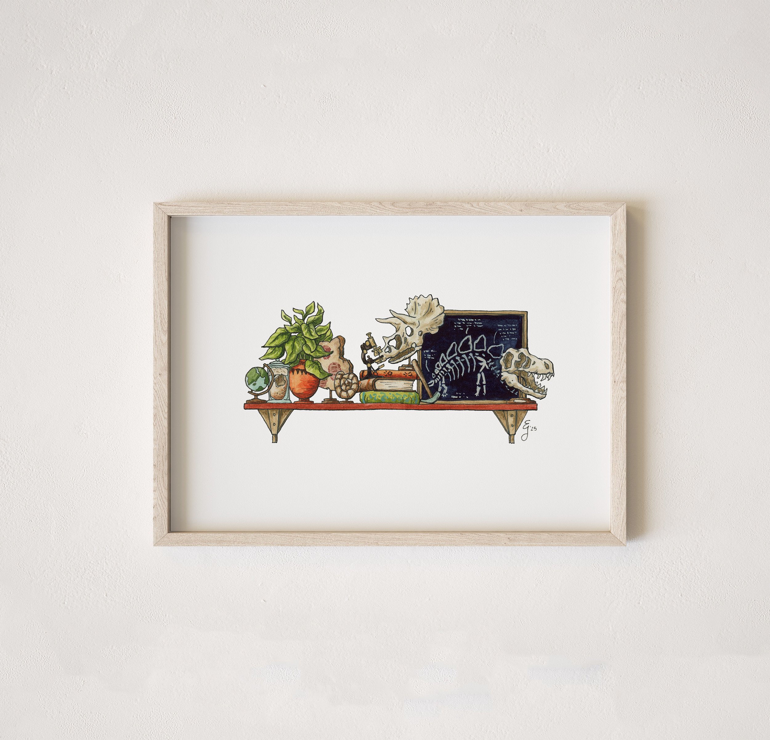 Mini Paleontologist's Shelf Framed.jpg