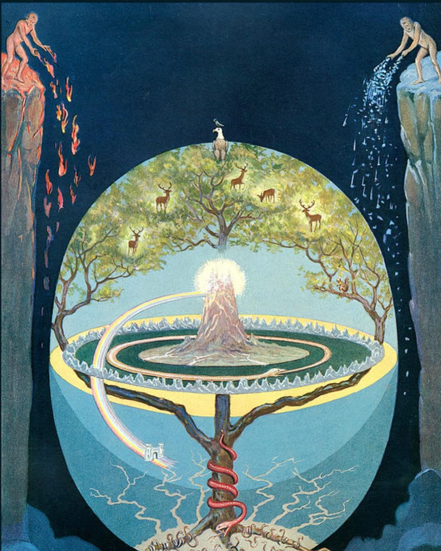 The longer I travel the road of understanding this plant, the wider it gets&hellip;.with no end in sight.  Sometimes it takes all my energy to levitate this mystery. 

illus.~ 1895 of the Yggdrasil Tree ~ J Augustus Knapp