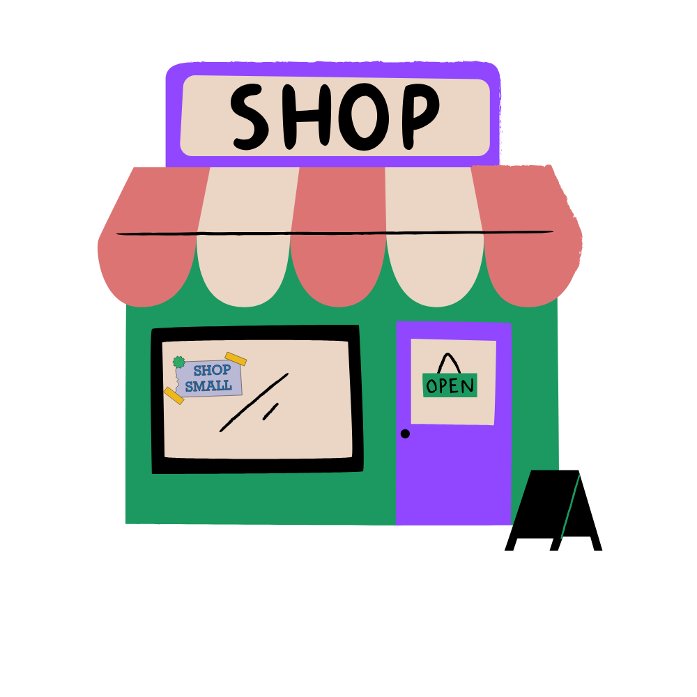 We believe in helping each other here! Are you an artist or small business looking to get your start selling your creations? Click the image to apply to be a vendor!