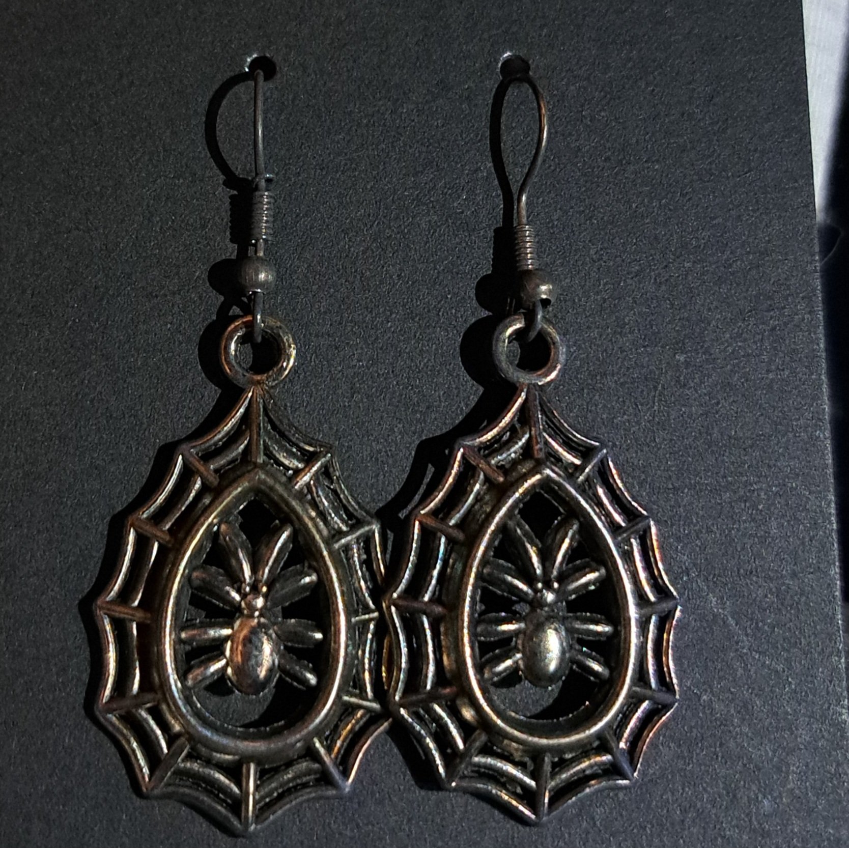 Web Medallion Earrings