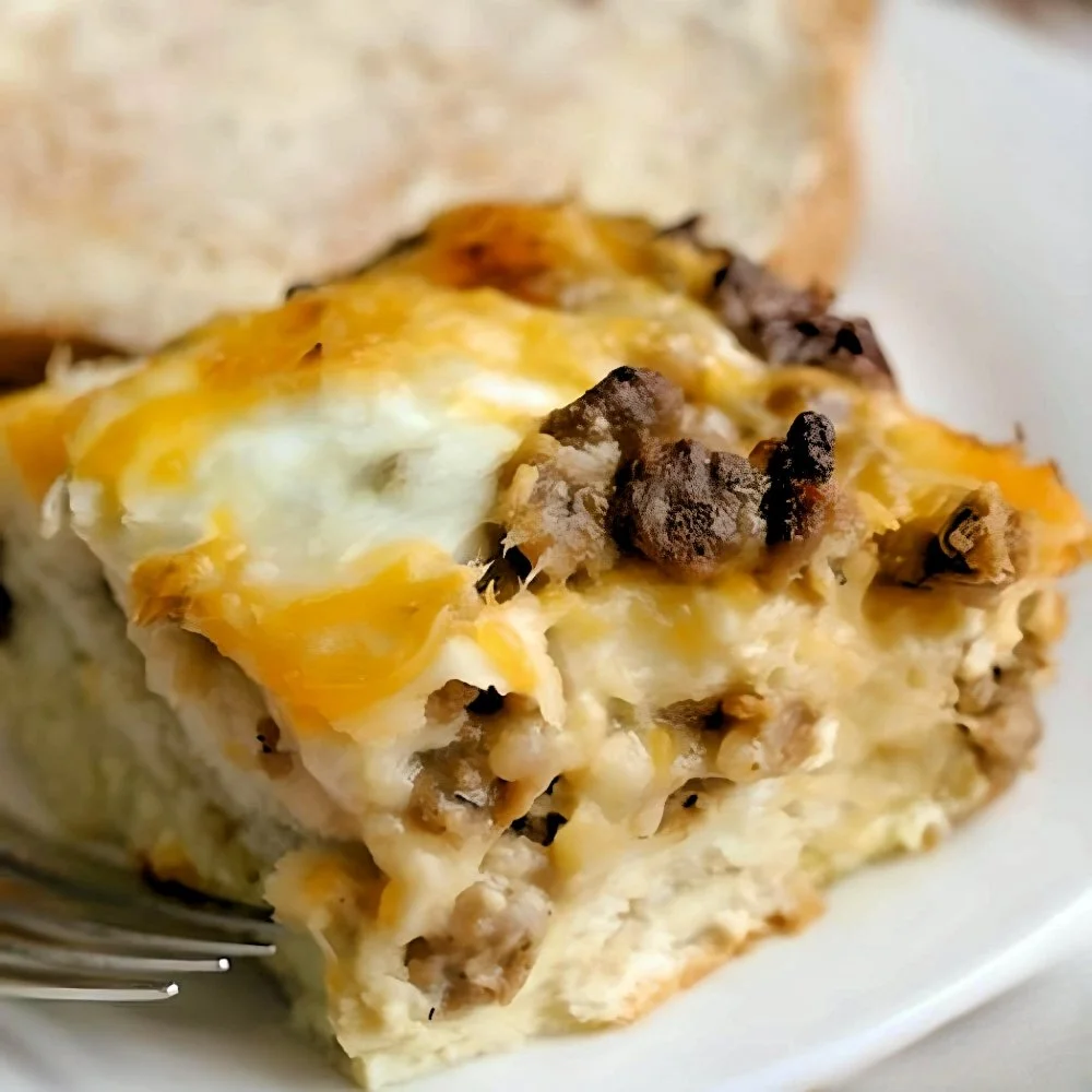Sausage, Egg and Cheese Biscuit Casserole