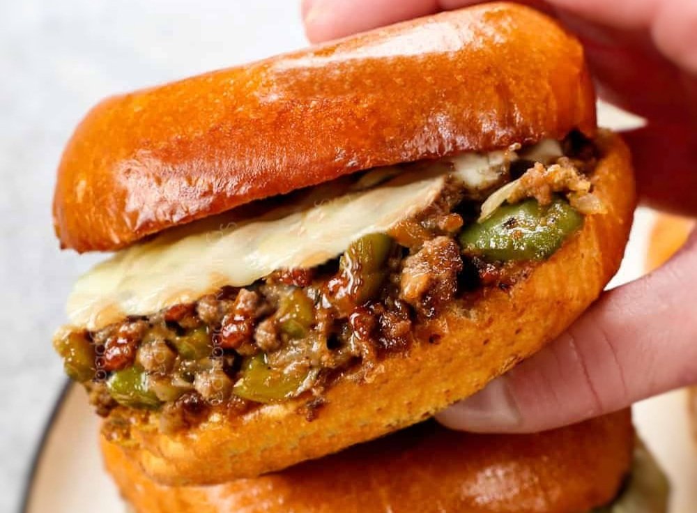 Turkey Cheese Steak Sloppy Joes