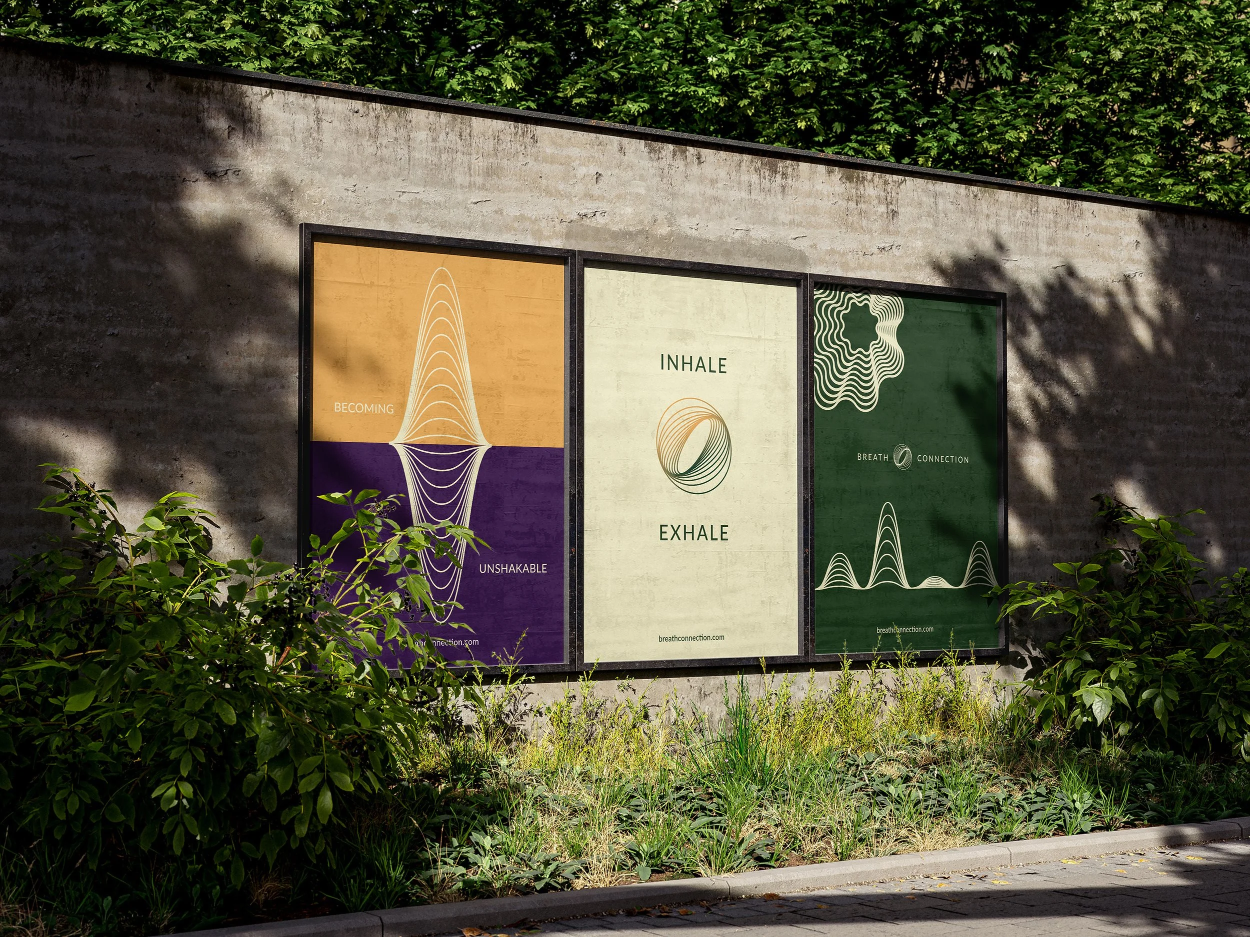 Breath Connection brand mockup — spiritual business branding by The Light Arts Design