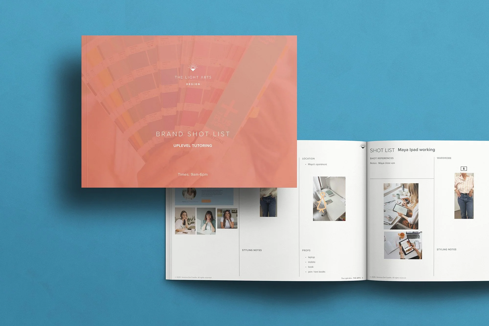 UpLevel Tutoring visual direction moodboards — The Light Arts Design