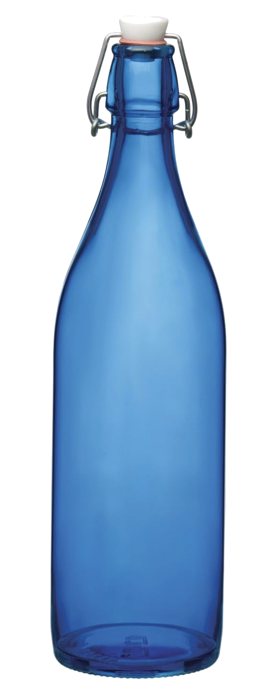 Blue glass bottle