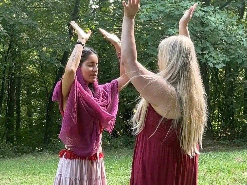 Vanessa Del Castillo, Womb Keeper and shamanic practitioner, during a Rite of the Womb ceremony