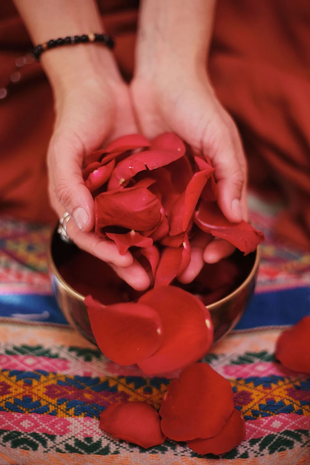 Vanessa The Light Arts hands with rose petals