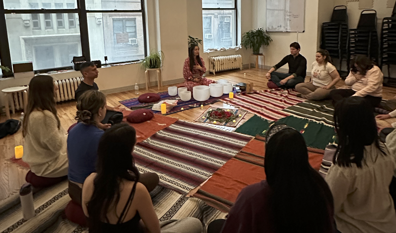 group sound bath session