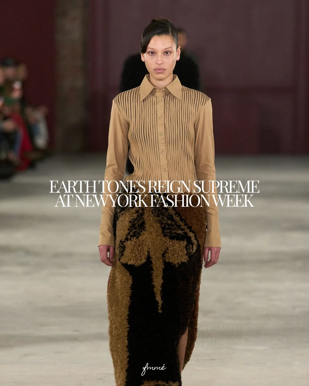 Earth tones took center stage at New York Fashion Week and honestly, it felt like fashion exhaled. Think rich espresso tailoring, sand-washed suiting, olive outerwear, and deep chocolate leathers moving effortlessly down the runway. The Fall/Winter m