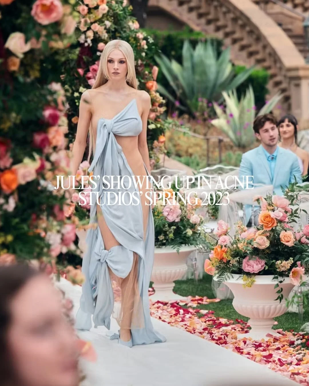 Hunter Schafer&rsquo;s Jules returns to Euphoria in a look that feels like a continuation of the show&rsquo;s ongoing relationship with fashion as character language.

She wears an asymmetric nude illusion dress from Acne Studios Spring 2023 runway, 