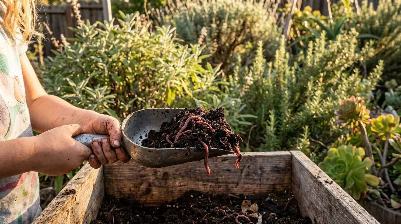 Worm Bin Composting With Kids in California: Fun, Not Gross