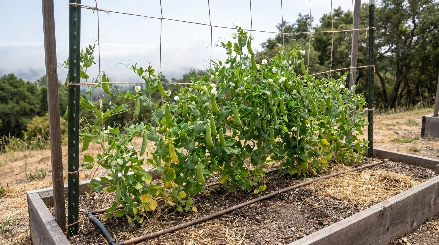 Growing Sugar Snap Peas in the Santa Cruz Banana Belt