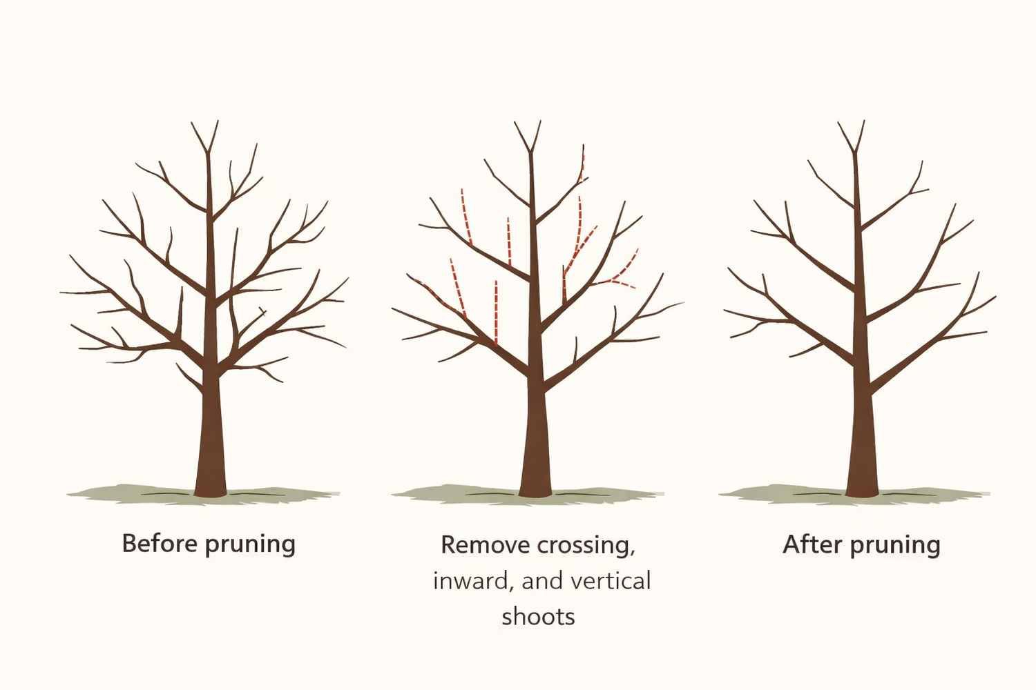 Fruit tree pruning guide