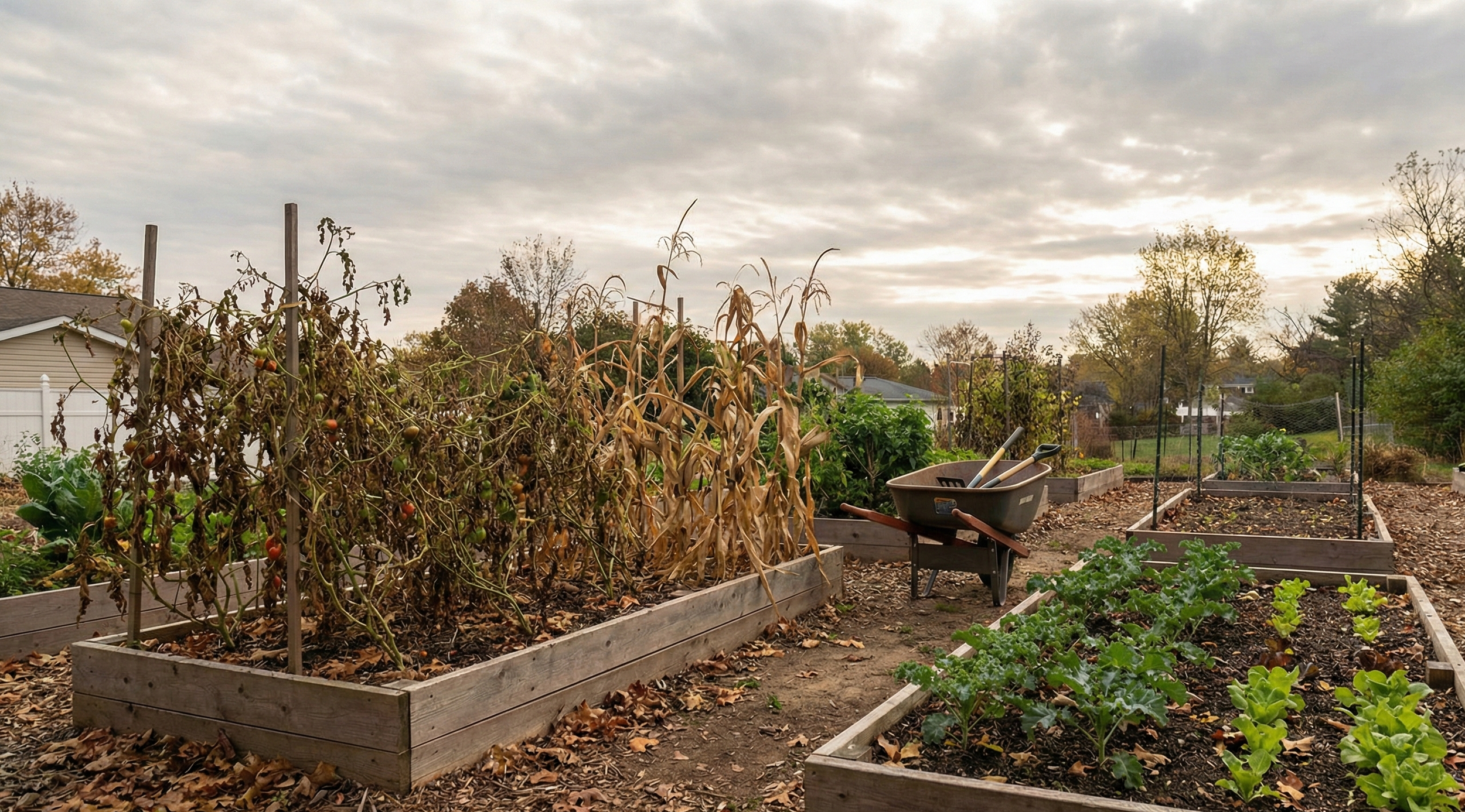 Santa Cruz garden in November - fall transition