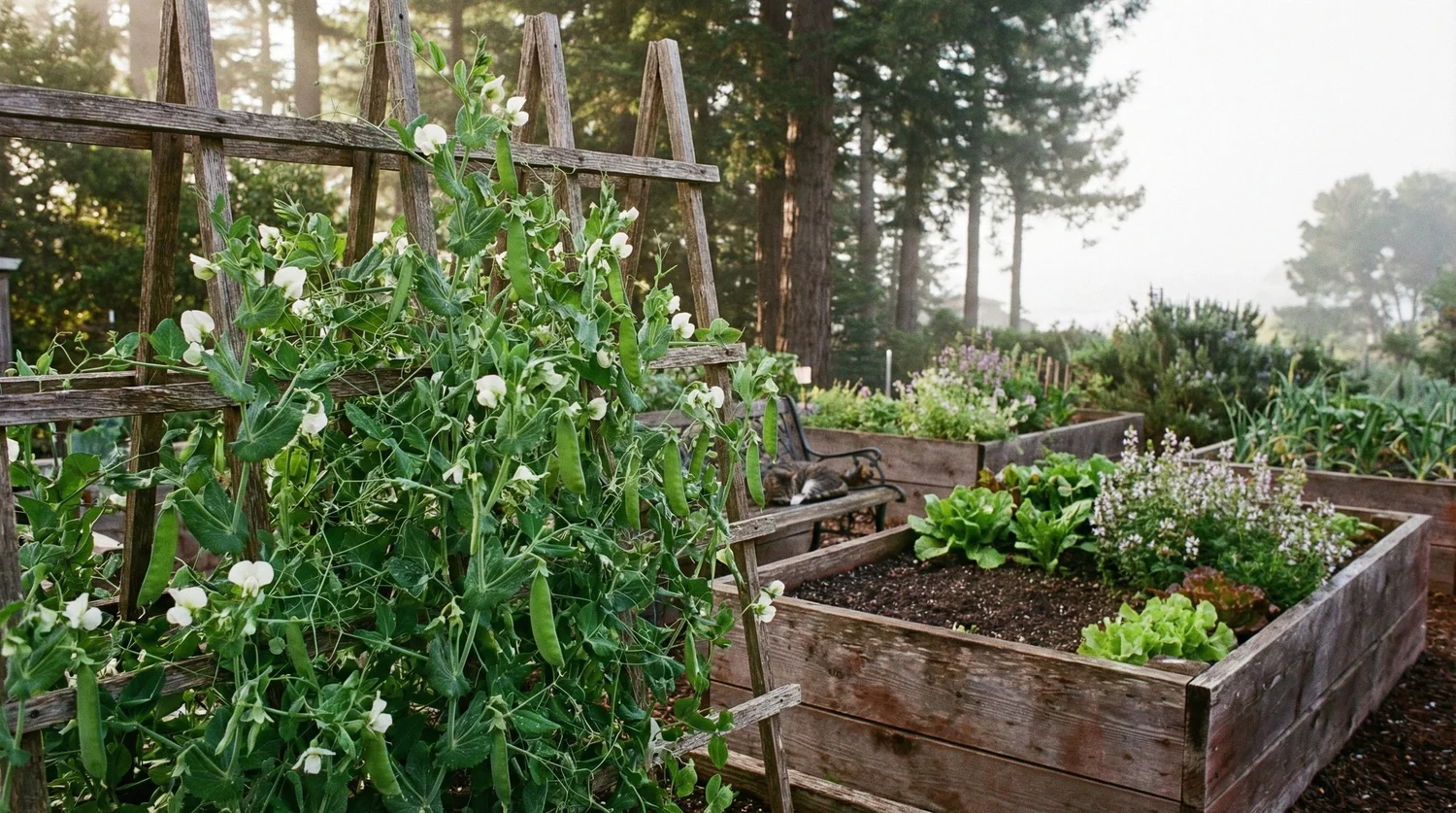 Growing Sugar Snap and Snow Peas in Santa Cruz