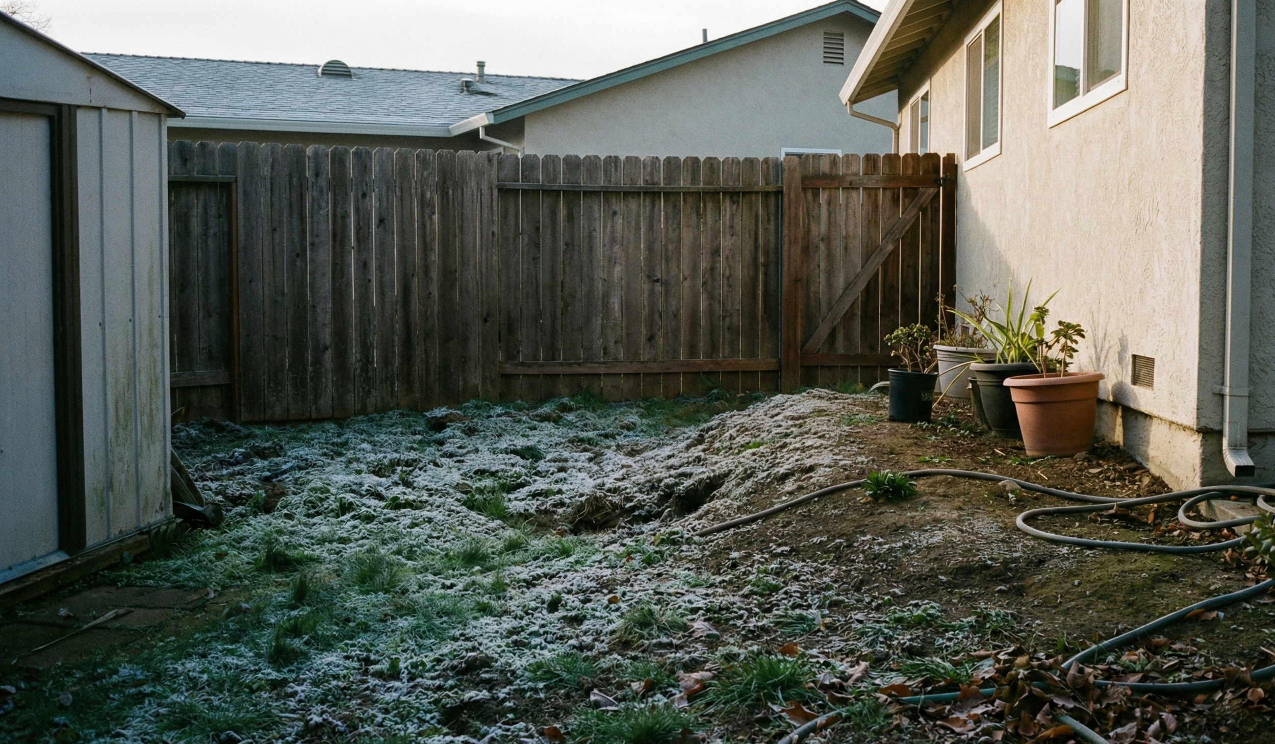 Frost in scotts valley yard