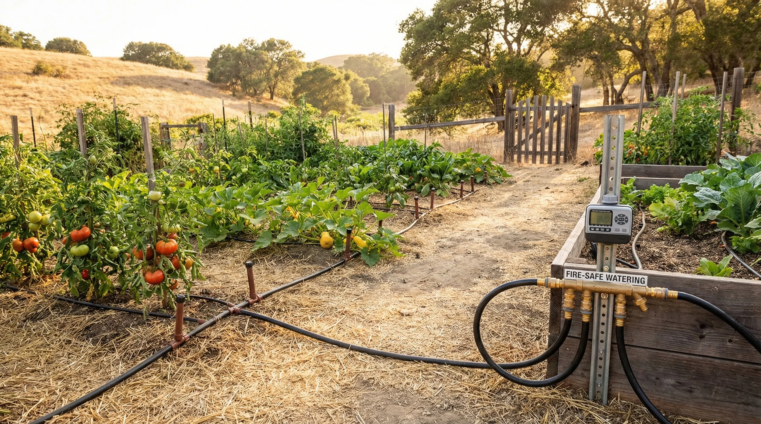 Summer Garden Irrigation for Fire Safety