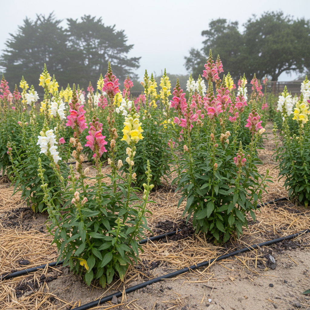 In Ground Cut Flower garden - snapdragons