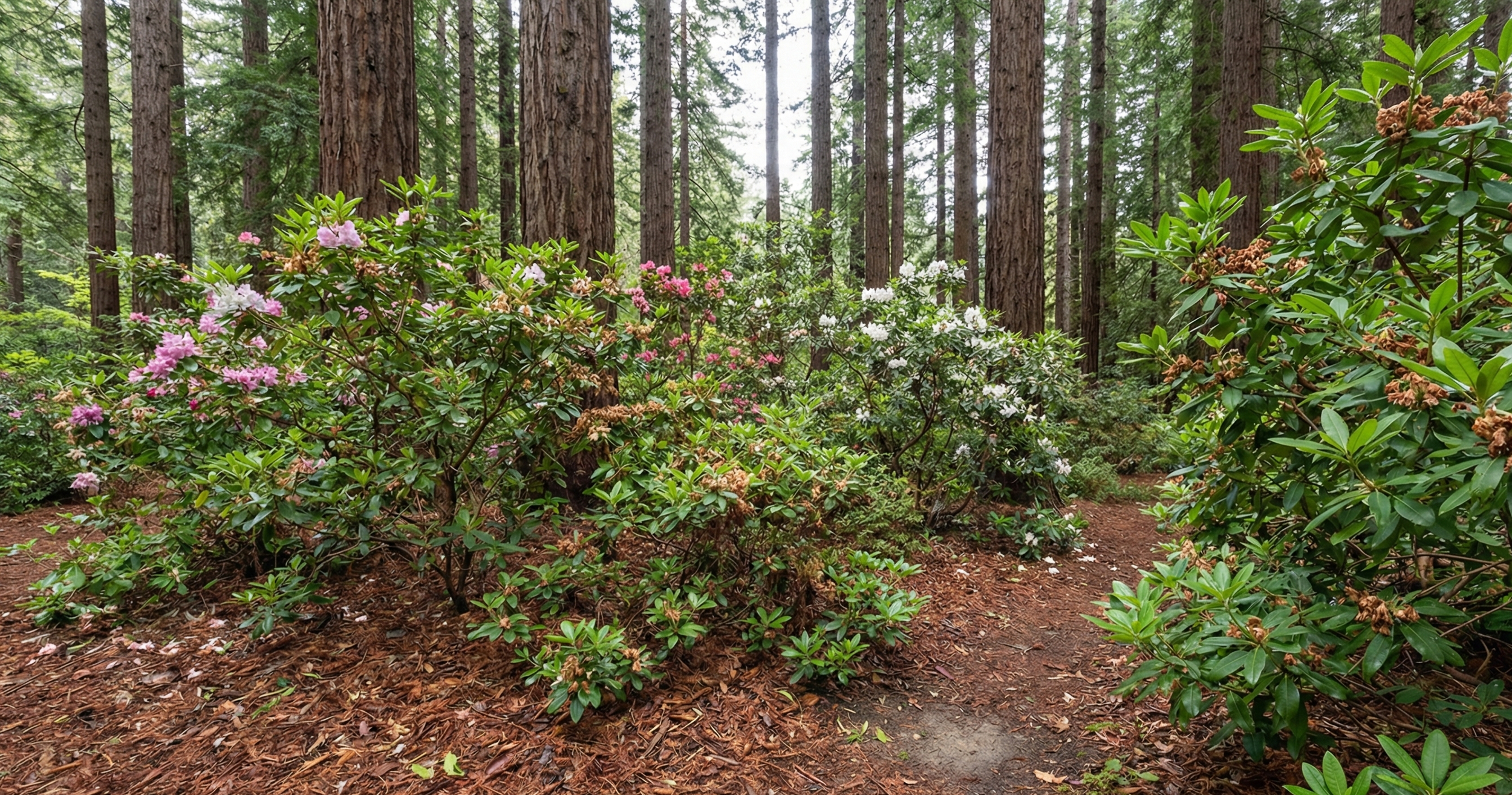 Boulder creek Azaleas and Redwoods