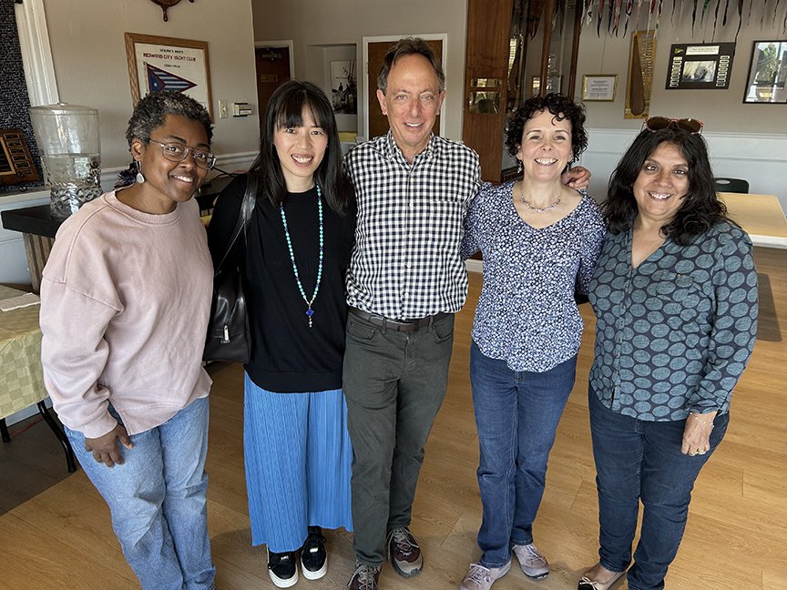 Our elected board, Alisha, Connie, David, Colleen and Nirmy