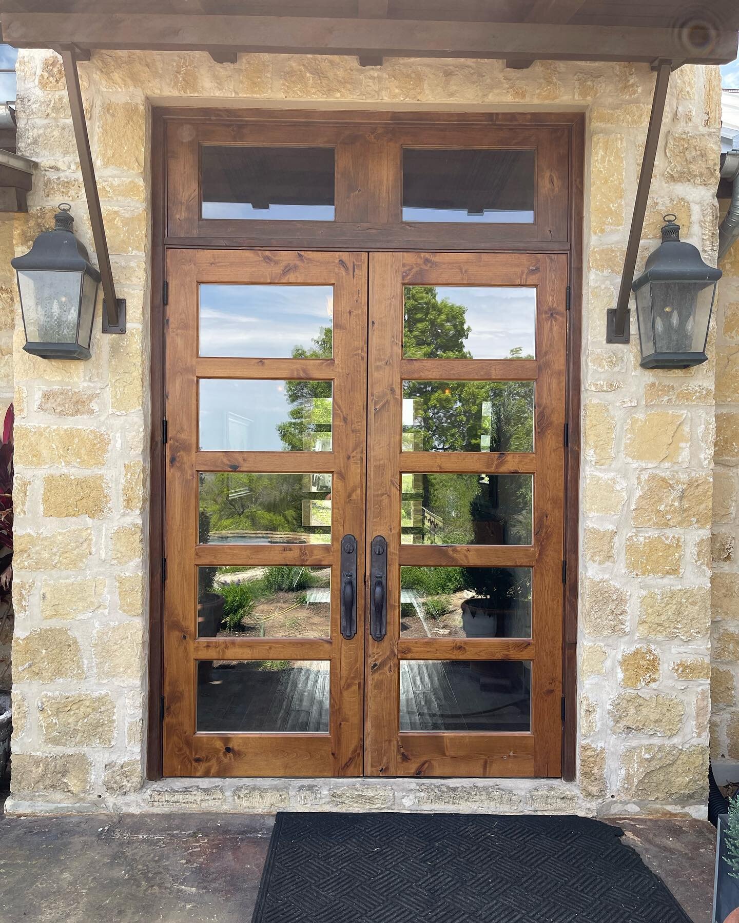 Marine grade varnish is a type of clear finish that is designed to protect wood from the elements. It is often used on exterior doors, but it can also be used on interior doors that are exposed to moisture or sunlight. Shout out to #totalboat for a s