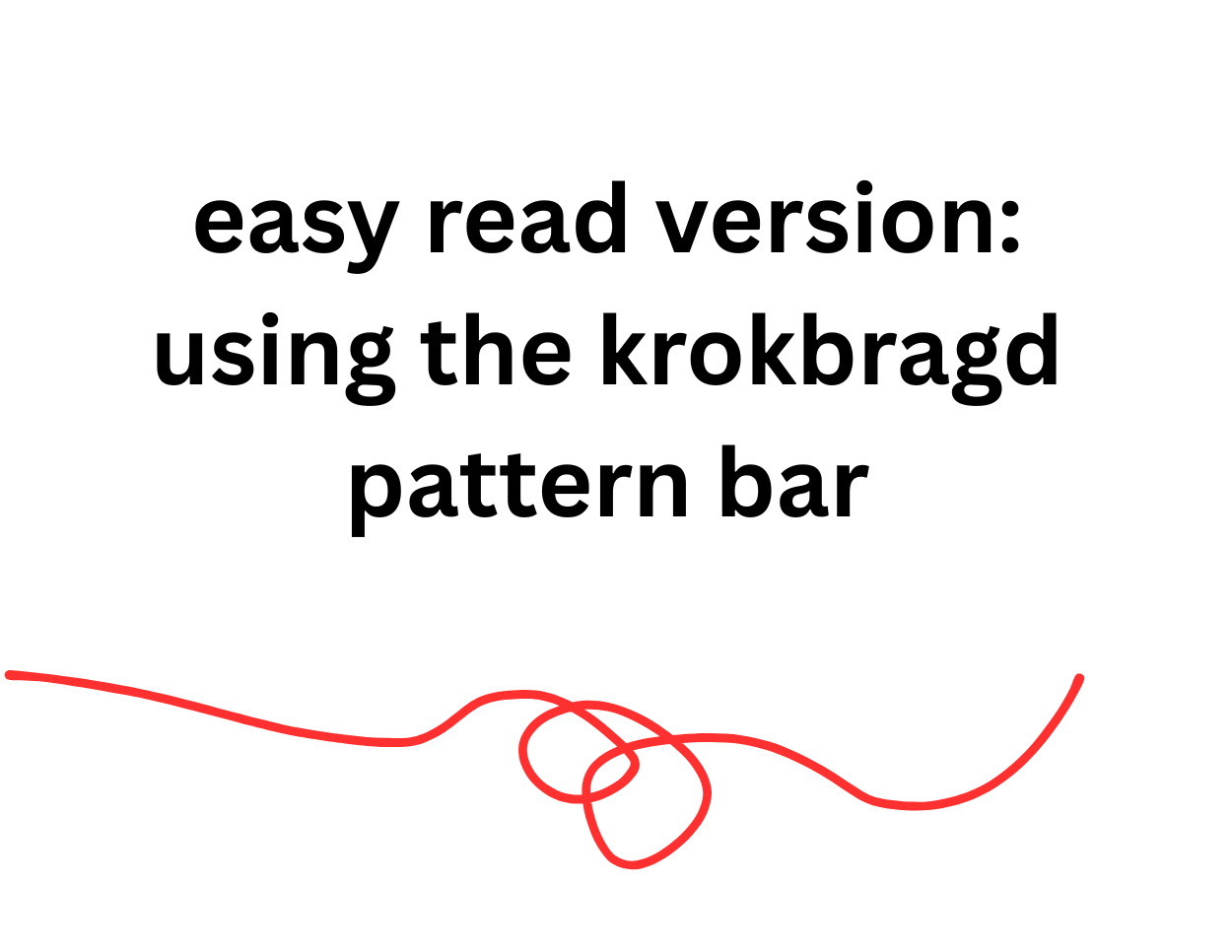 easy read version: using the krokbragd pattern bar