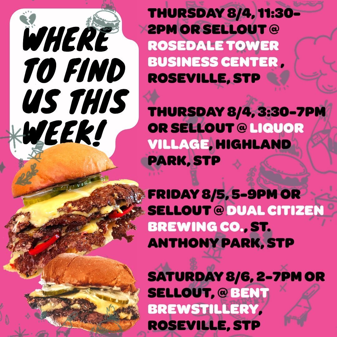 Treat yourself to a burger this week! You deserve it. Making two stops today so you can have our burgers for 1st AND 2nd lunch. And even 1st dinner. Gonna have to fend for yourself for 2nd dinner tho. See you in a bit!
.
#stpaulfoodie #stpauleats #fo