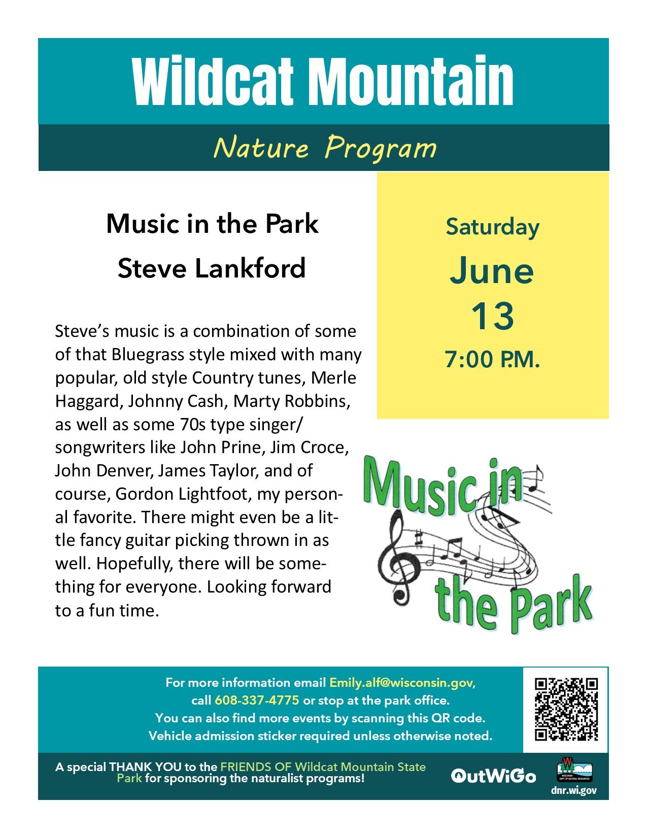 Music in the Park:  Steve Lankford
