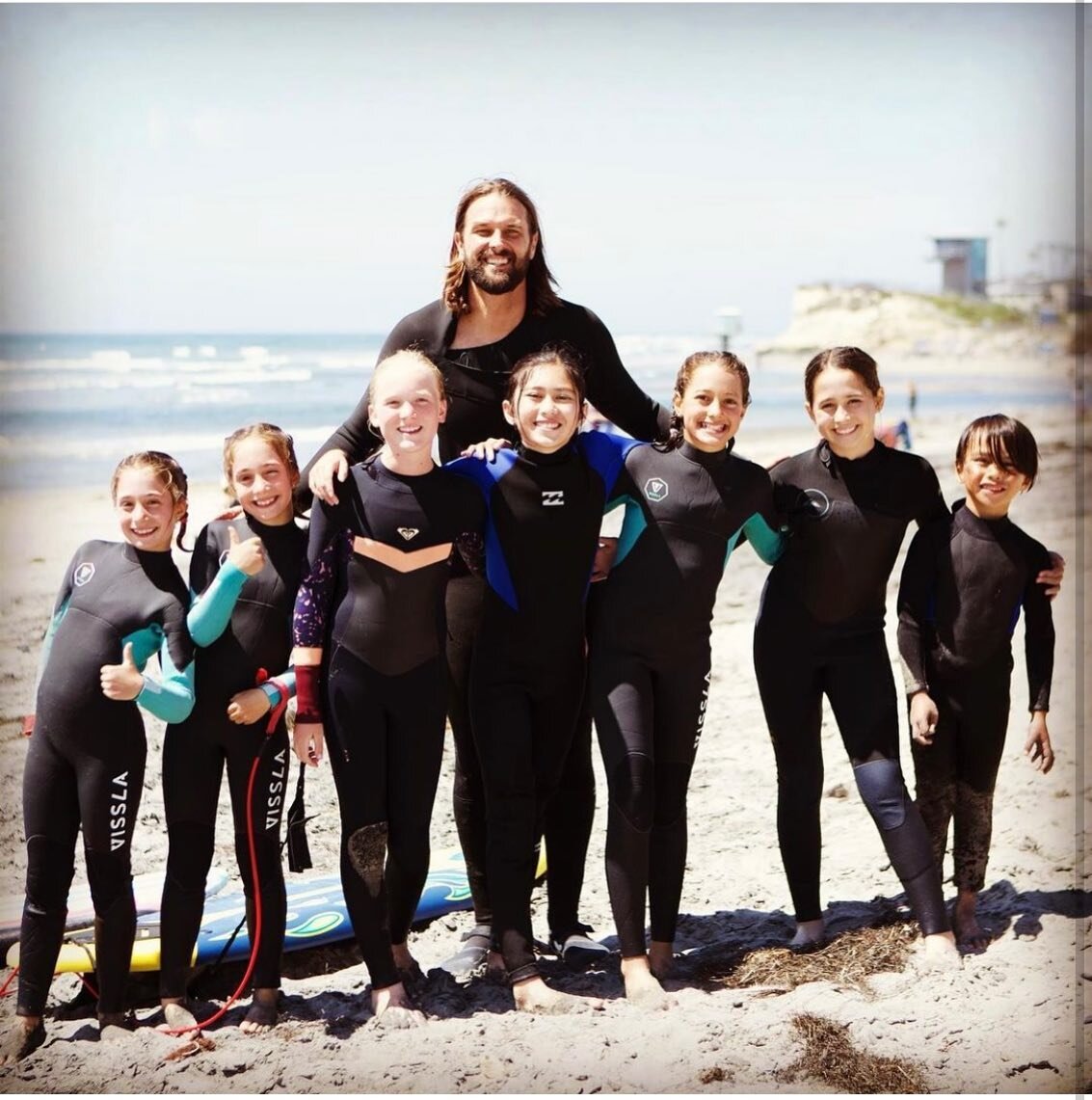 So unbelievably grateful to be able to share my love and joy for the Ocean with these little grommets (kids). Let&rsquo;s get your Kids signed up for my Summer Surf Camps coming up here pretty soon. Thank you @cristinapalacios1 and Jose for believing