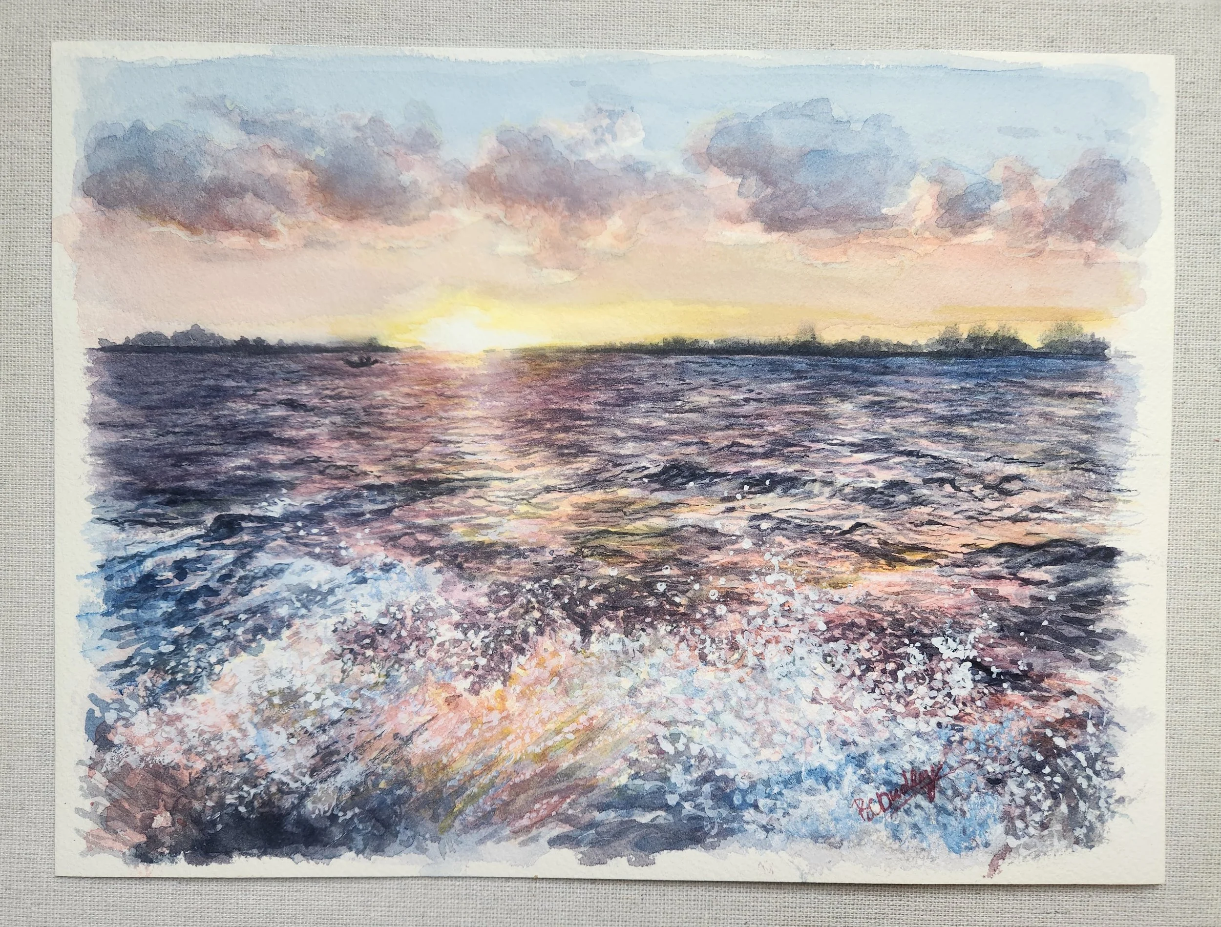 Original Seascape Watercolor Painting