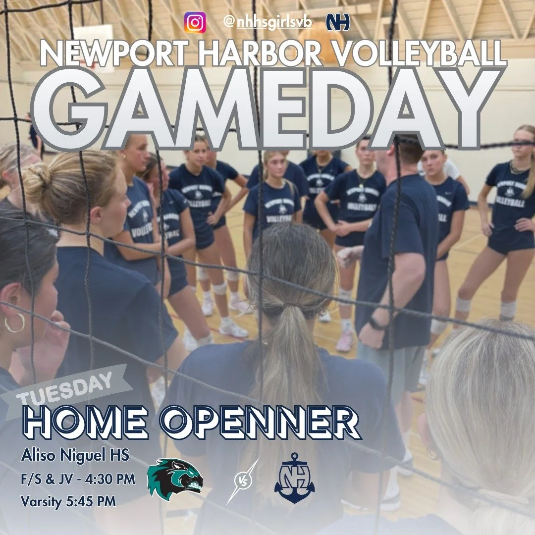 ​Home opener Tuesday! Come welcome the '25 teams as they face Aliso Niguel on Tuesday. F/S &amp; JV at 4:30, followed by Varsity at 5:45 PM. Let's go to Newport!