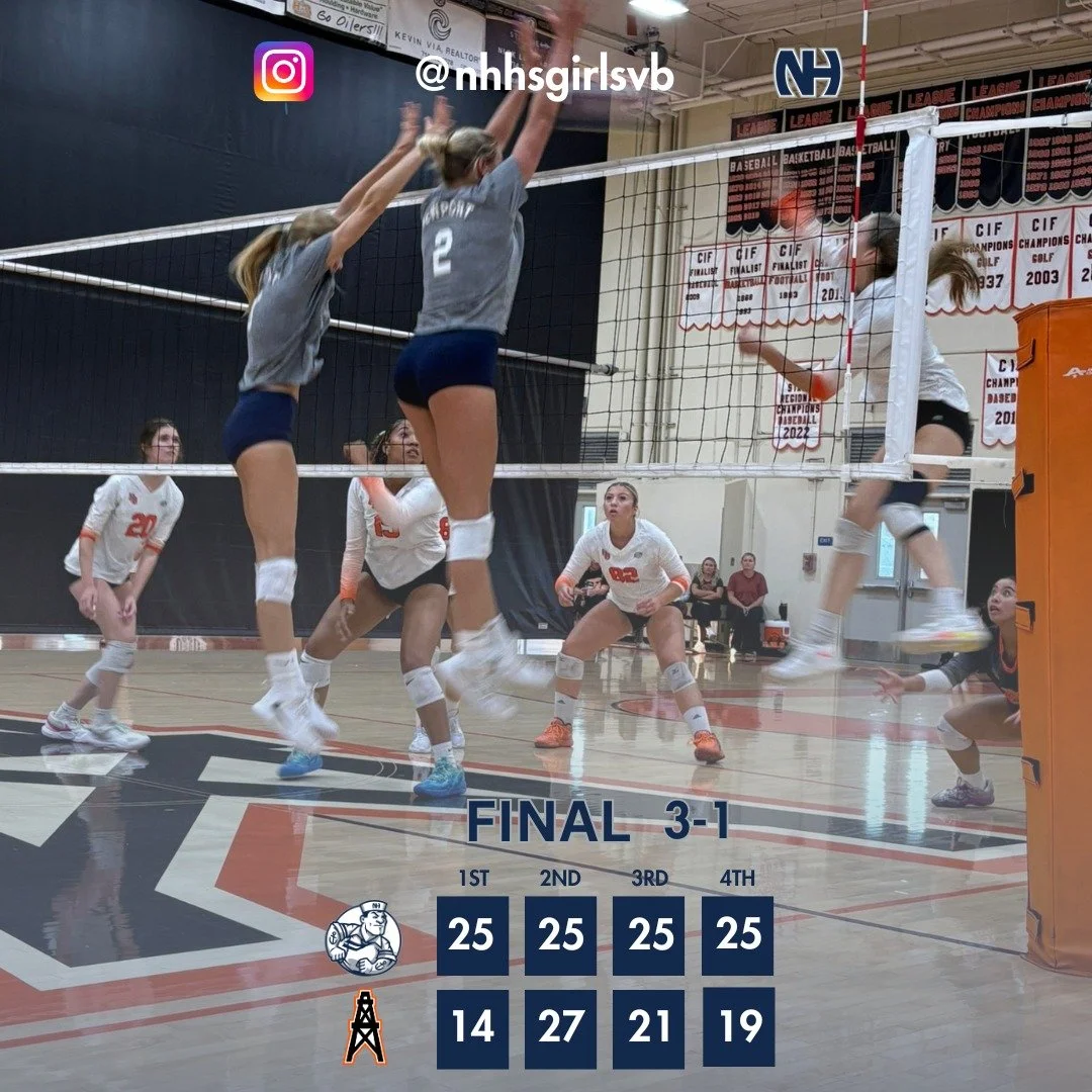 The Girls varsity team won 3-1 over Huntington Beach to improve to 5-1 in league (1 game behind Los Al), 15-4 overall. Our JV continues to excel with a 2-0 win over HB and a 6-0 record in league play. Congrats to our frosh/soph team for improving to 