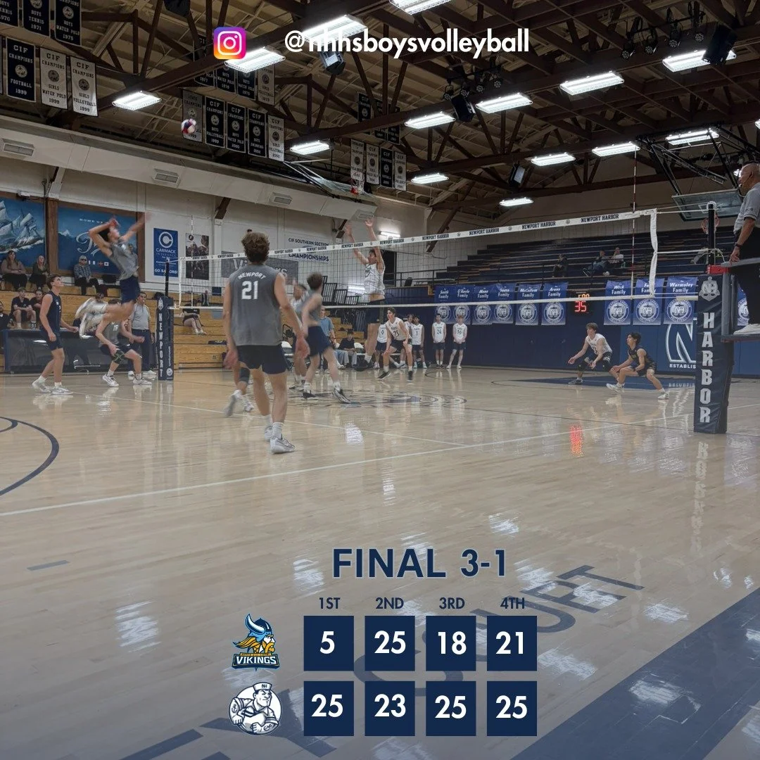 The sailors with the program sweep of Marina tonight 🧹 @alexwick__ sets a serving record with a streak of 1️⃣2️⃣ straight, mixed with a few aces in set 1. GO NEWPORT!