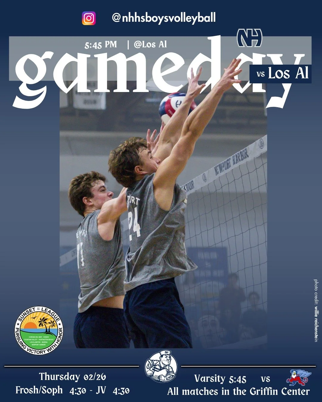 Gameday Thursday - The Boys are back in action tomorrow, taking on Los Al in Sunset League play. ⚓️⤵️