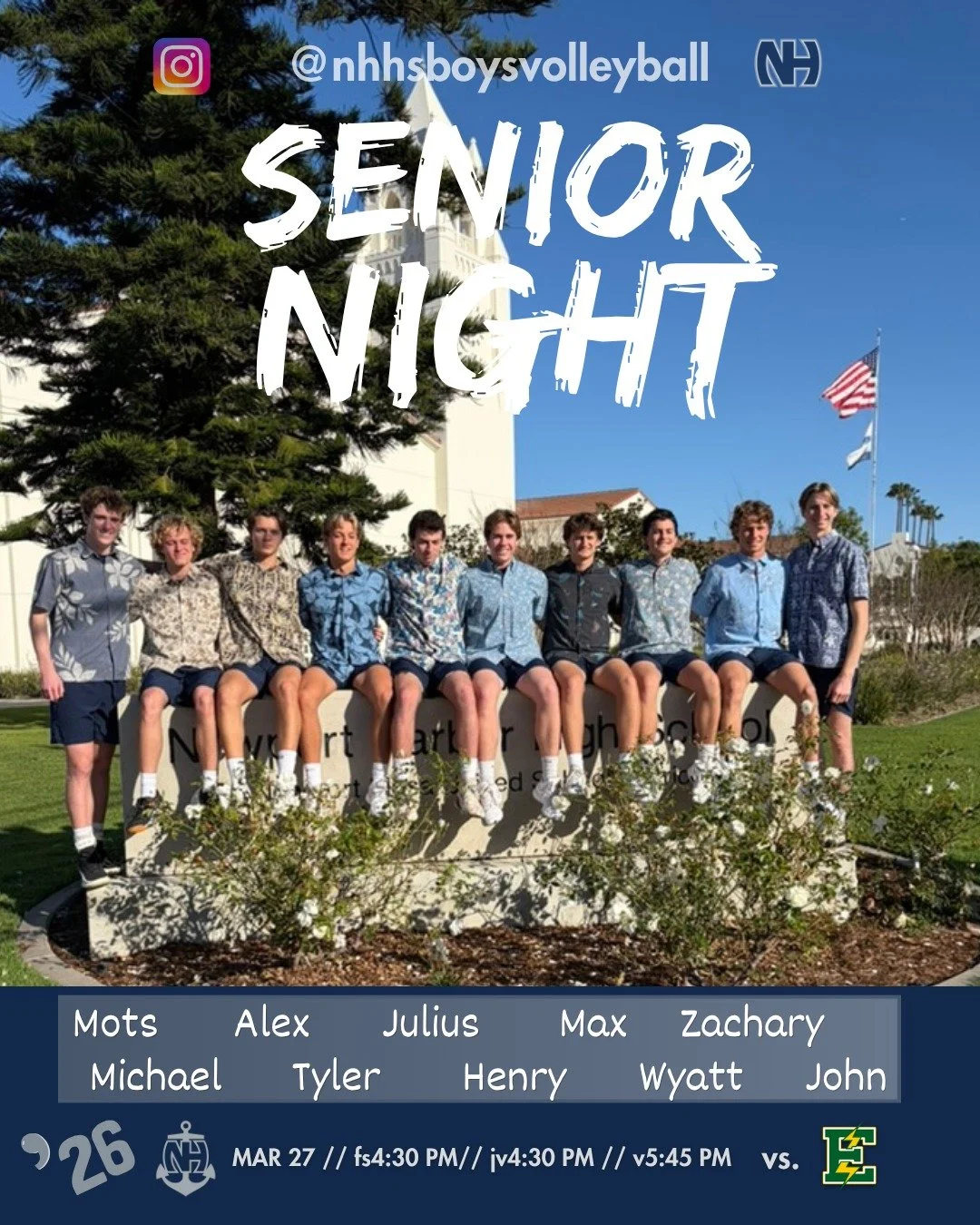 🚨 SENIOR NIGHT ALERT! 🎓⚓️
Join us this Friday night to celebrate our Class of '26 Seniors as we take on the Edison Chargers in an exciting Sunset League showdown! 🔥 Let&rsquo;s fill the stands to honor our amazing seniors for their dedication to t