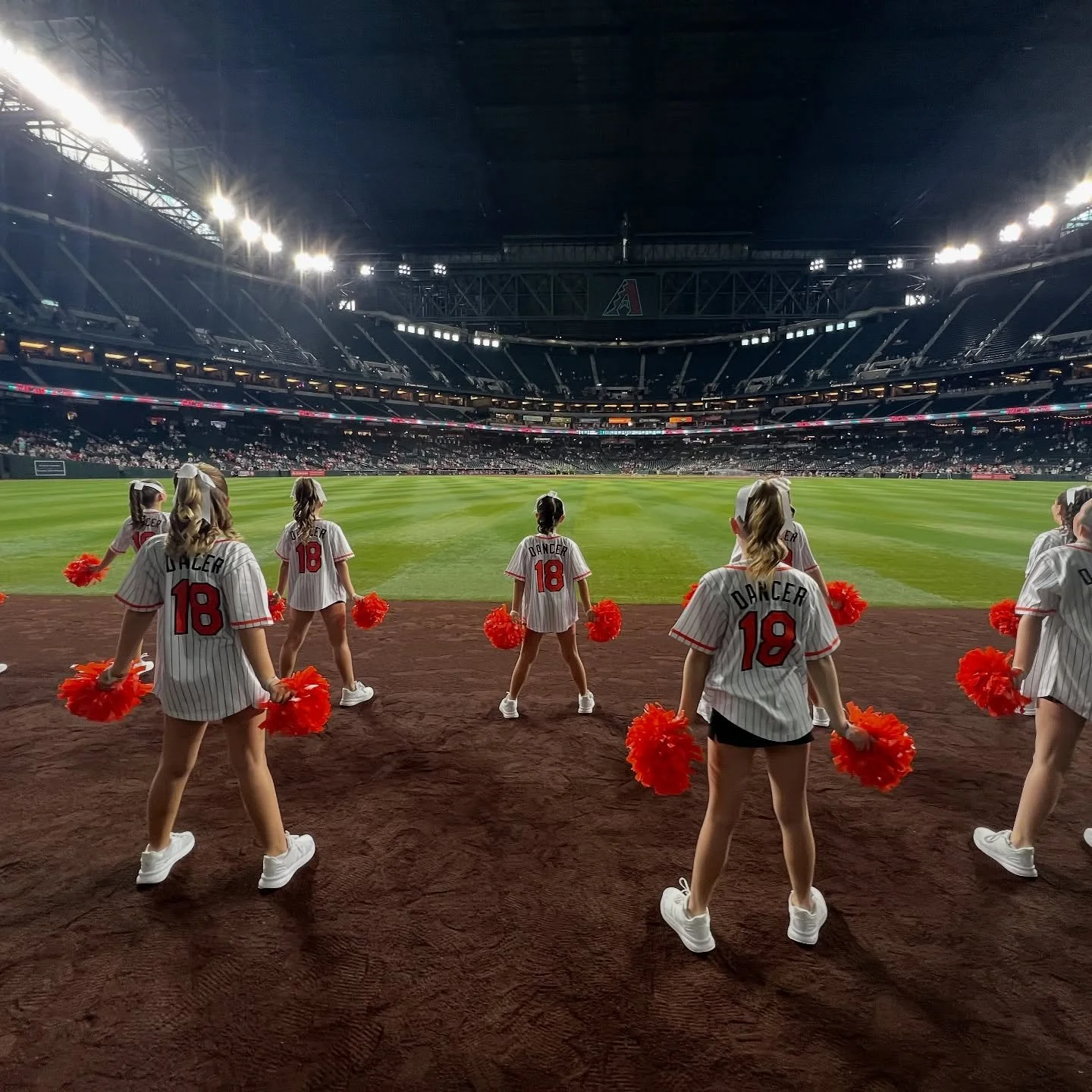 ⚾️ Stepping up to the plate and striking a pose! Couldn&rsquo;t resist sharing some of our favorite moments from the day! Our Stars &amp; Company had a blast performing on the field at the Diamondbacks game, bringing energy, smiles, and a little extr