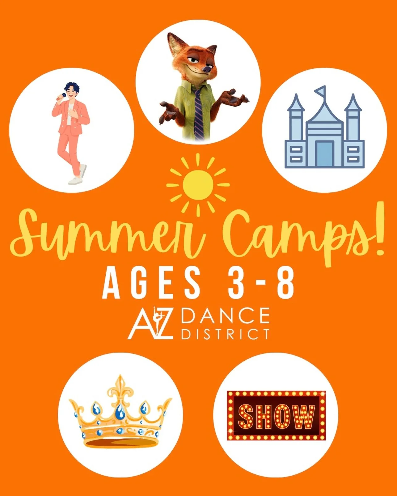 Get ready&hellip; Summer Camps &amp; Programs drop TOMORROW! ☀️🕺

Can you guess this year&rsquo;s 5 camp themes based on the icons in the graphic? 👀
Drop your guesses below ⬇️ We can&rsquo;t wait to reveal them!